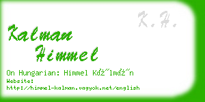 kalman himmel business card